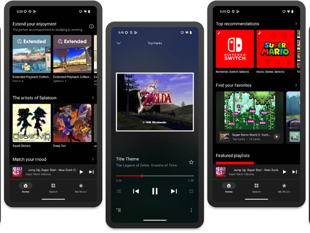 Nintendo entra no mercado de streaming com app de trilhas sonoras de jogos
