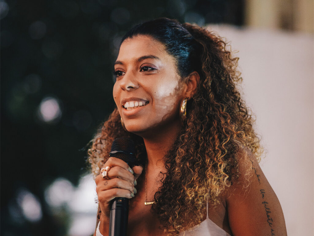 Talita Morais, empresária da cantora Marina Sena e responsável pelo equipamento cultural A Casa da Música Brasileira em SP. Foto: Dani Ferreira/Divulgação