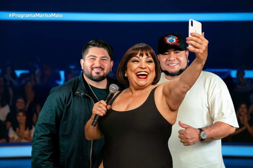 Os Barões da Pisadinha protagonizam uma ação inédita ao participarem do programa da personagem de IA Marisa Maiô