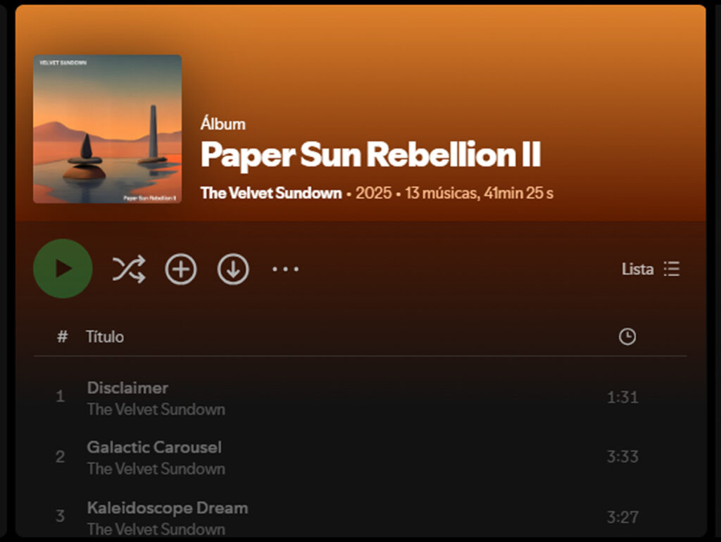 Spotify tira álbum da The Velvet Sundown do ar