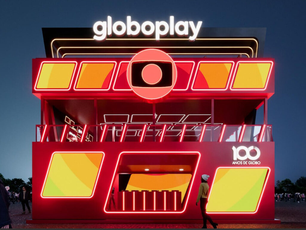 Estande Globoplay na Cidade da Música durante o The Town