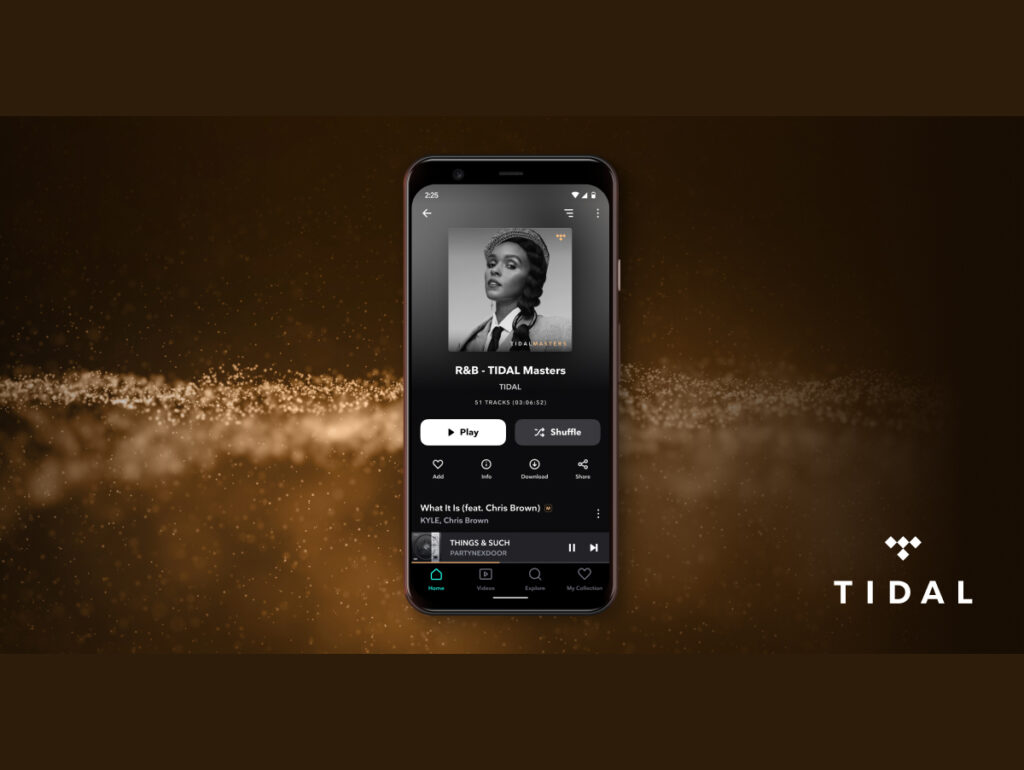 Interface do Tidal