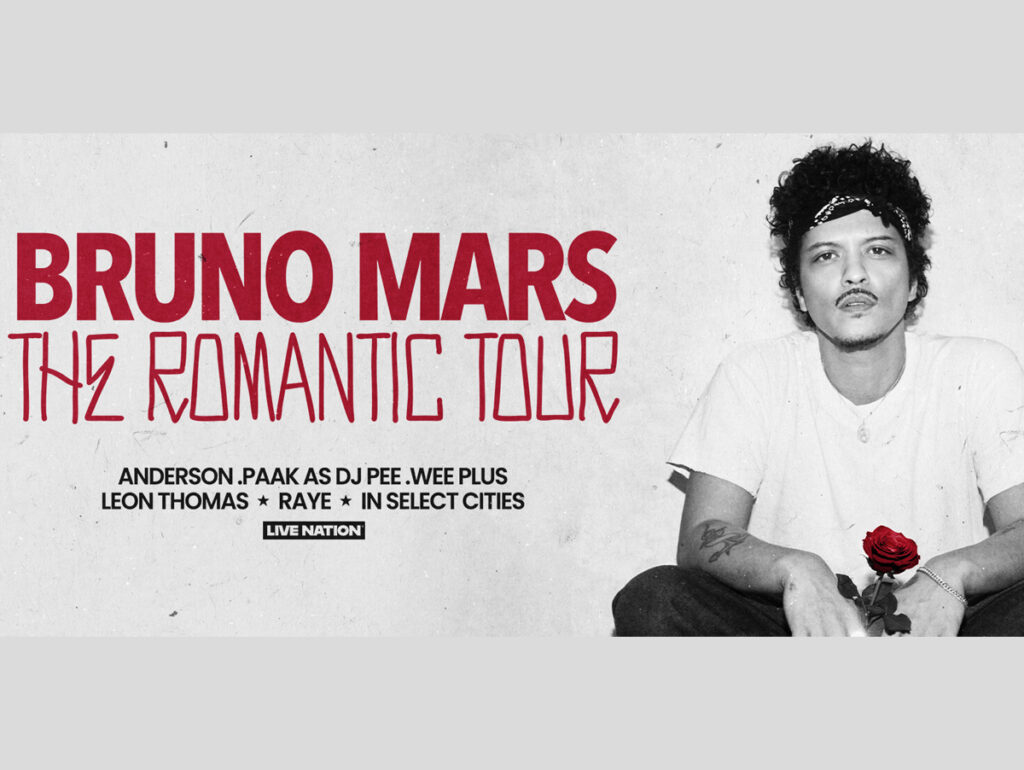 Bruno Mars quebra recorde de ingressos vendidos em um dia e confirma força do ao vivo após quase uma década sem álbum