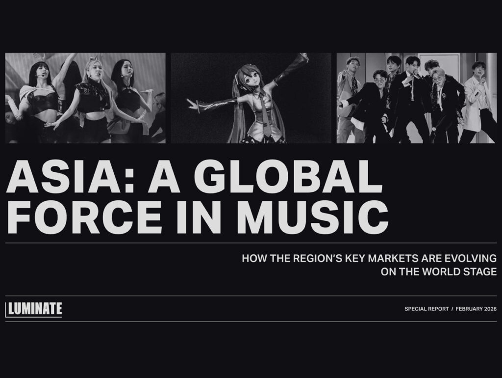 Relatório da Luminate aponta Ásia como força central da indústria da música global