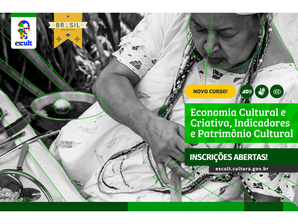 MinC e UFRB abrem curso gratuito na Escult com 160 horas sobre economia criativa, indicadores e patrimônio cultural