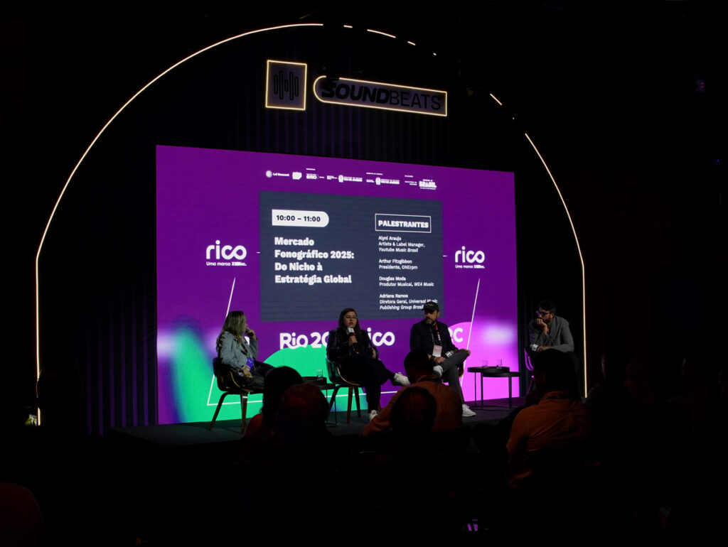 Adriana Ramos, Alyni Araujo, Arthur Fitzgibbon e Douglas Moda - mercado fonográfico