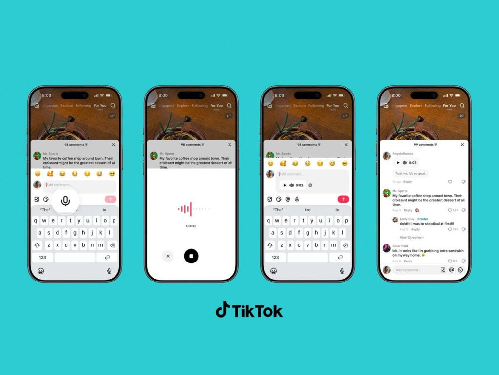 TikTok adiciona comentários por voz e enquetes e cria novas ferramentas para artistas e fãs